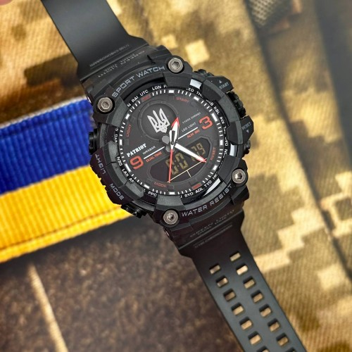 Наручные часы Patriot 001RDUASI с логотипом Тризуб Черный/Красный (2101028634) - фото 3 Наручные часы Patriot 001RDUASI с логотипом Тризуб Черный/Красный (2101028634) - фото 3
