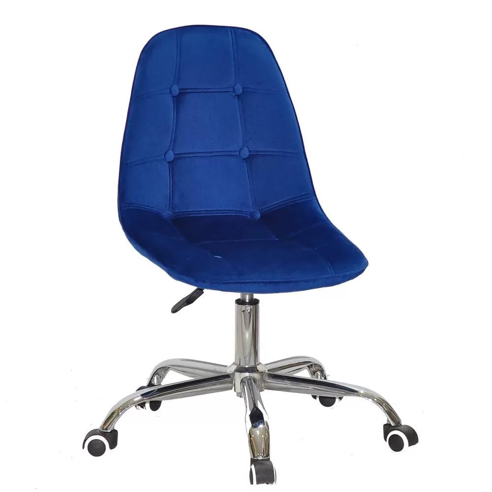 Стілець EAMES SOFT OFFICE B-6 оксамит Синій (114046)