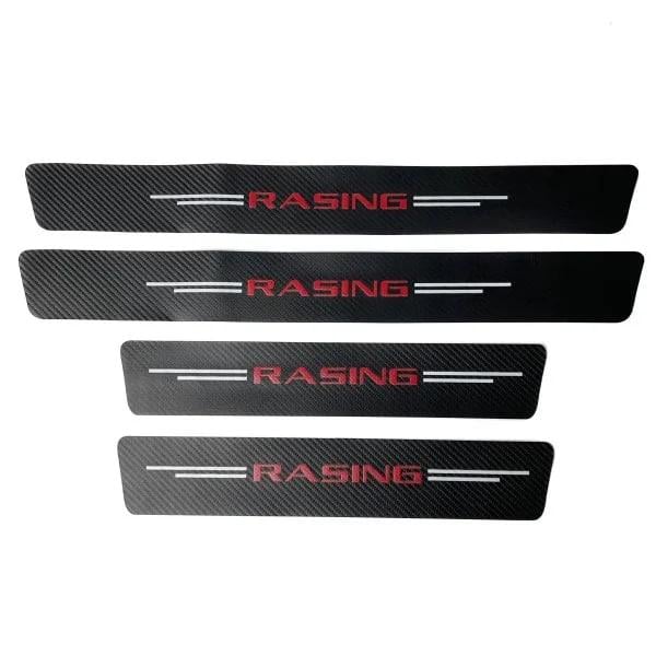 Защитная пленка накладка на пороги для Rising 4 шт. Черный карбон (4329)