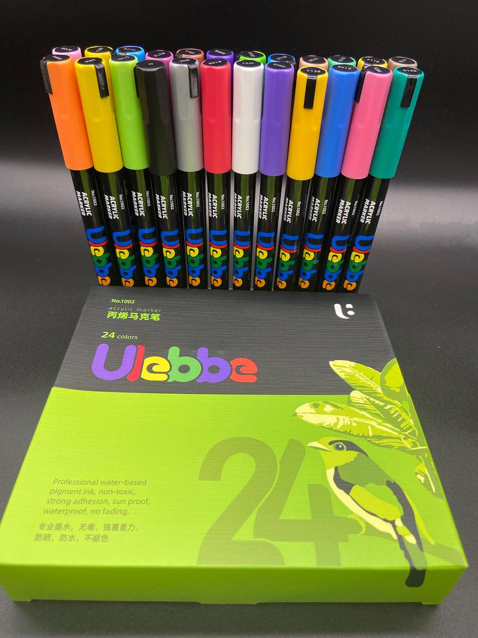 Набор маркеров Ulebbe для рисования на разных поверхностях 24 цвета (1002) - фото 7