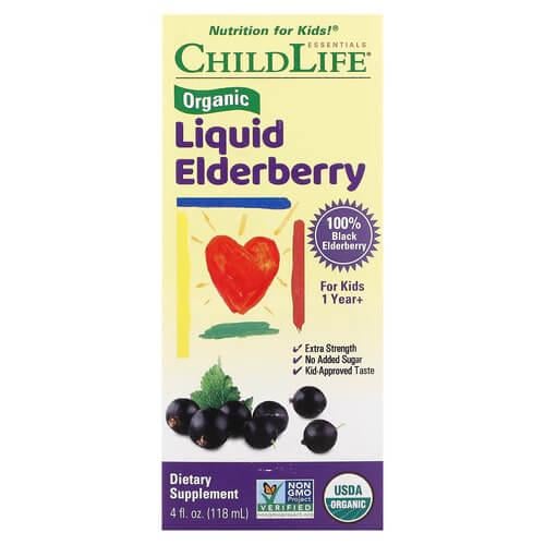 Бузина ChildLife Essentials Organic Liquid Elderberry 1 Year+ 118 мл (CDL-12700)