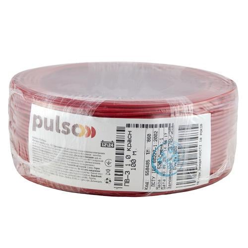 Провід гнучкий PULSO ПВ-3 1 кв. мм бухта 100 м Червоний (00000065473) - фото 1 Провід гнучкий PULSO ПВ-3 1 кв. мм бухта 100 м Червоний (00000065473) - фото 1