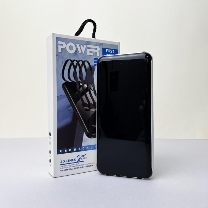 Повербанк Fast Charge з кабелем USB/Micro/Type-C/Lightning 10000 mAh Black (31236484)