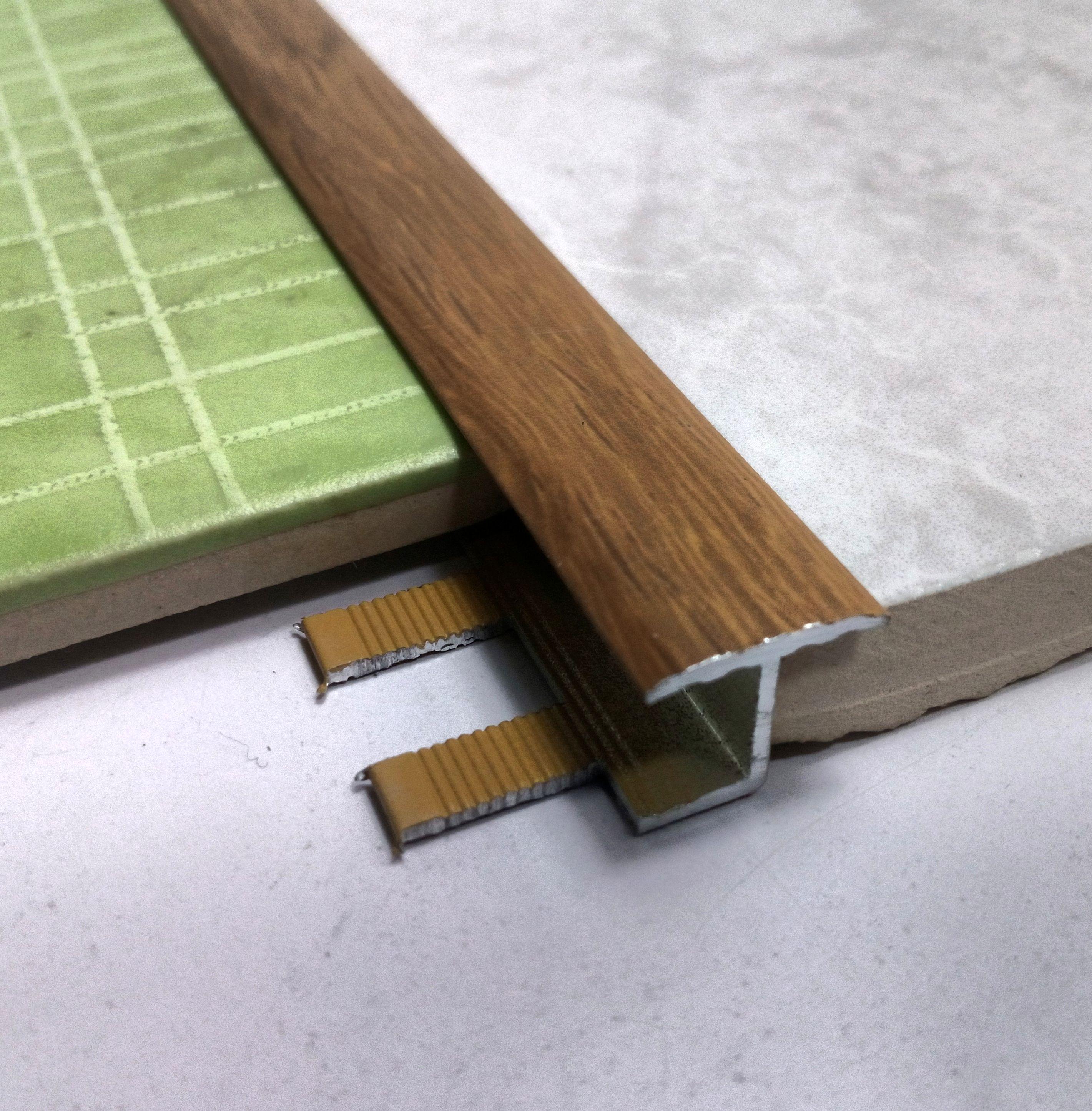 Т-профиль для плитки Профіль Центр АПЗГ 14 алюминиевый гибкий под дерево 2,5 м Дуб шервуд (3АПЗГ142523) - фото 3