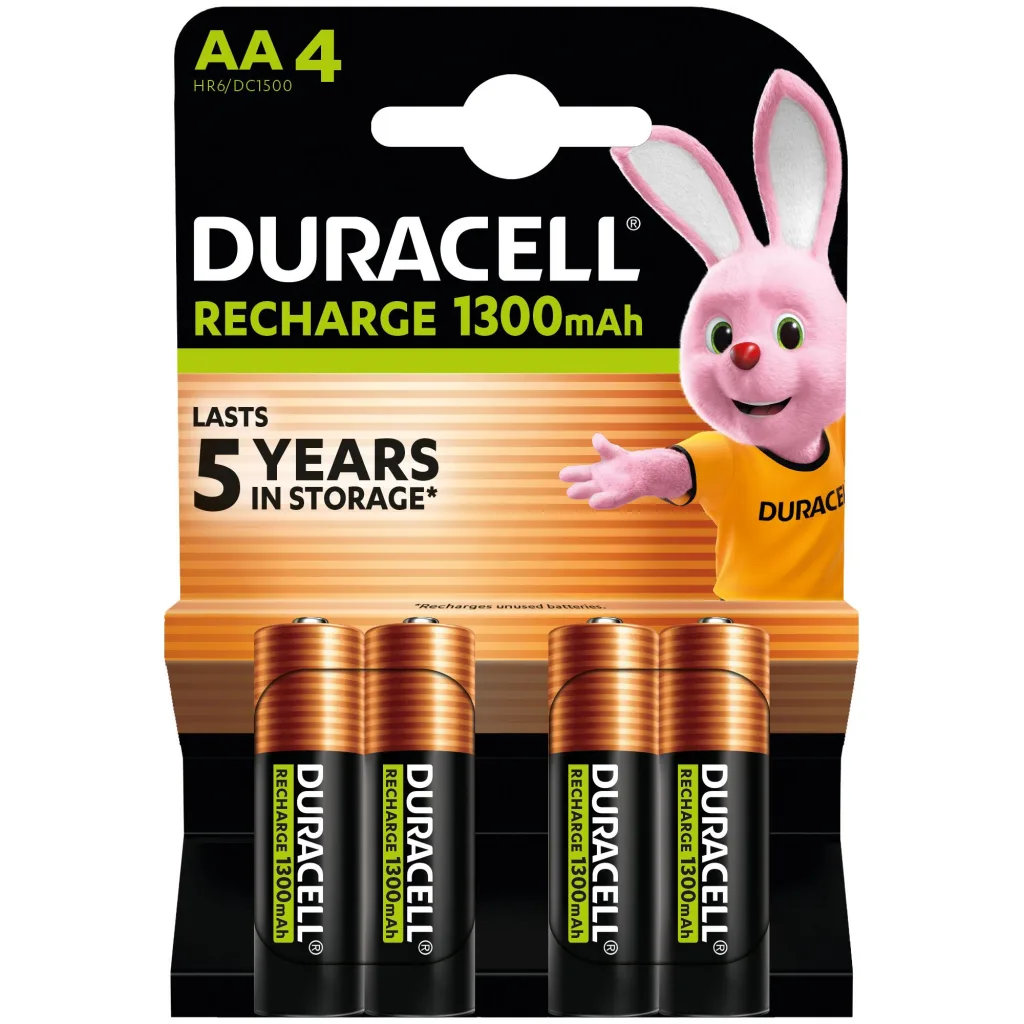 Комплект акумуляторів Duracell AA HR6 1300 mAh 4 шт. (5007324)