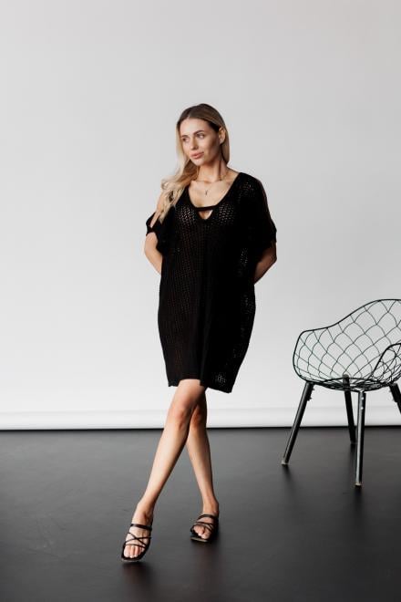 Туніка в'язана ART KNIT Тренд S/M Чорний (44550) Туніка в'язана ART KNIT Тренд S/M Чорний (44550)