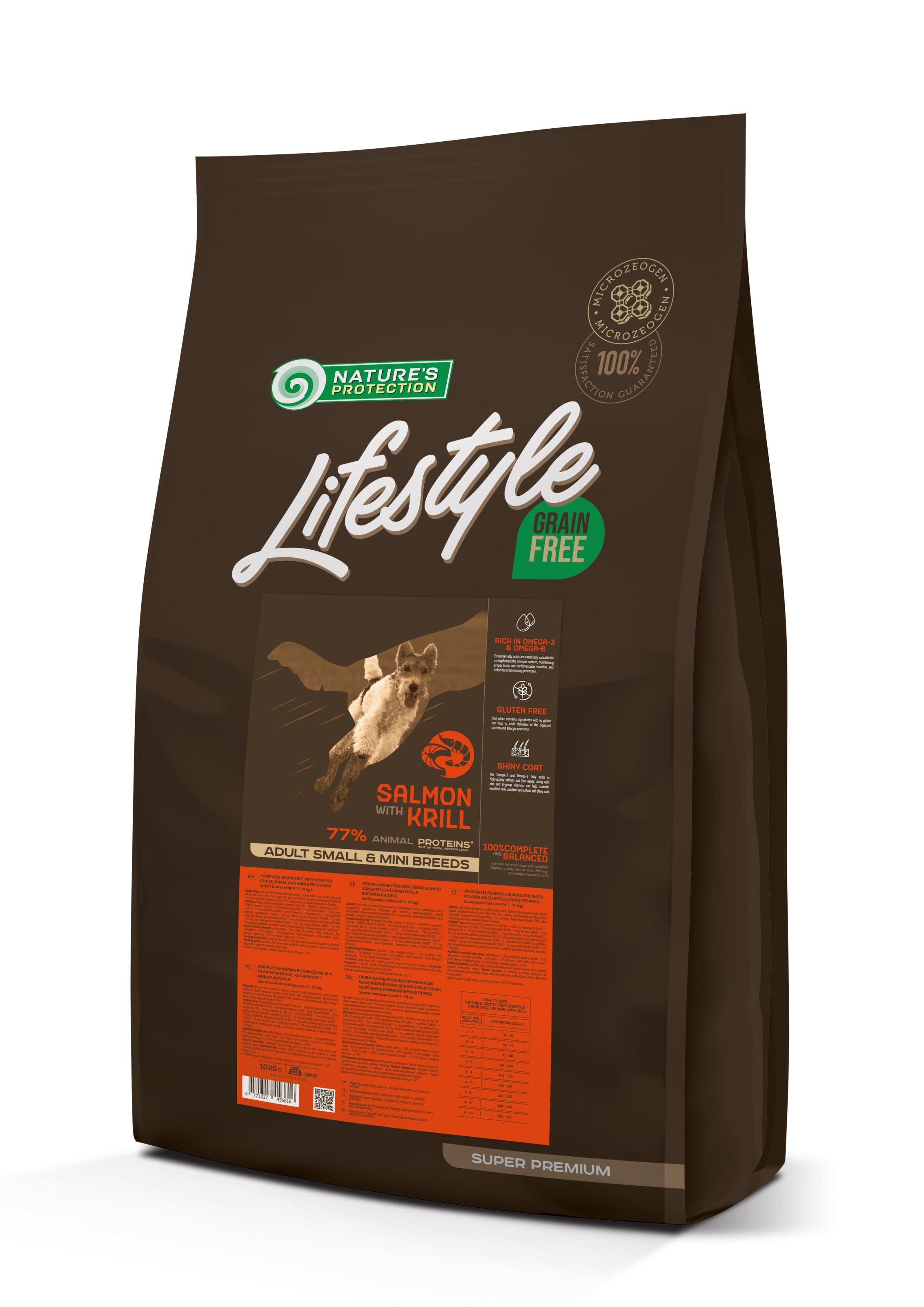 Сухой корм Lifestyle Grain Free Salmon with krill Small and Mini Breeds 10 кг - фото 1 Сухой корм Lifestyle Grain Free Salmon with krill Small and Mini Breeds 10 кг - фото 1