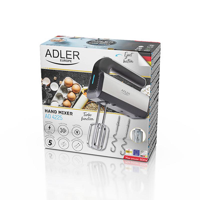 Міксер занурювальний Adler AD 4225 нержавіюча сталь 5 швидкостей 800W (534522) - фото 9