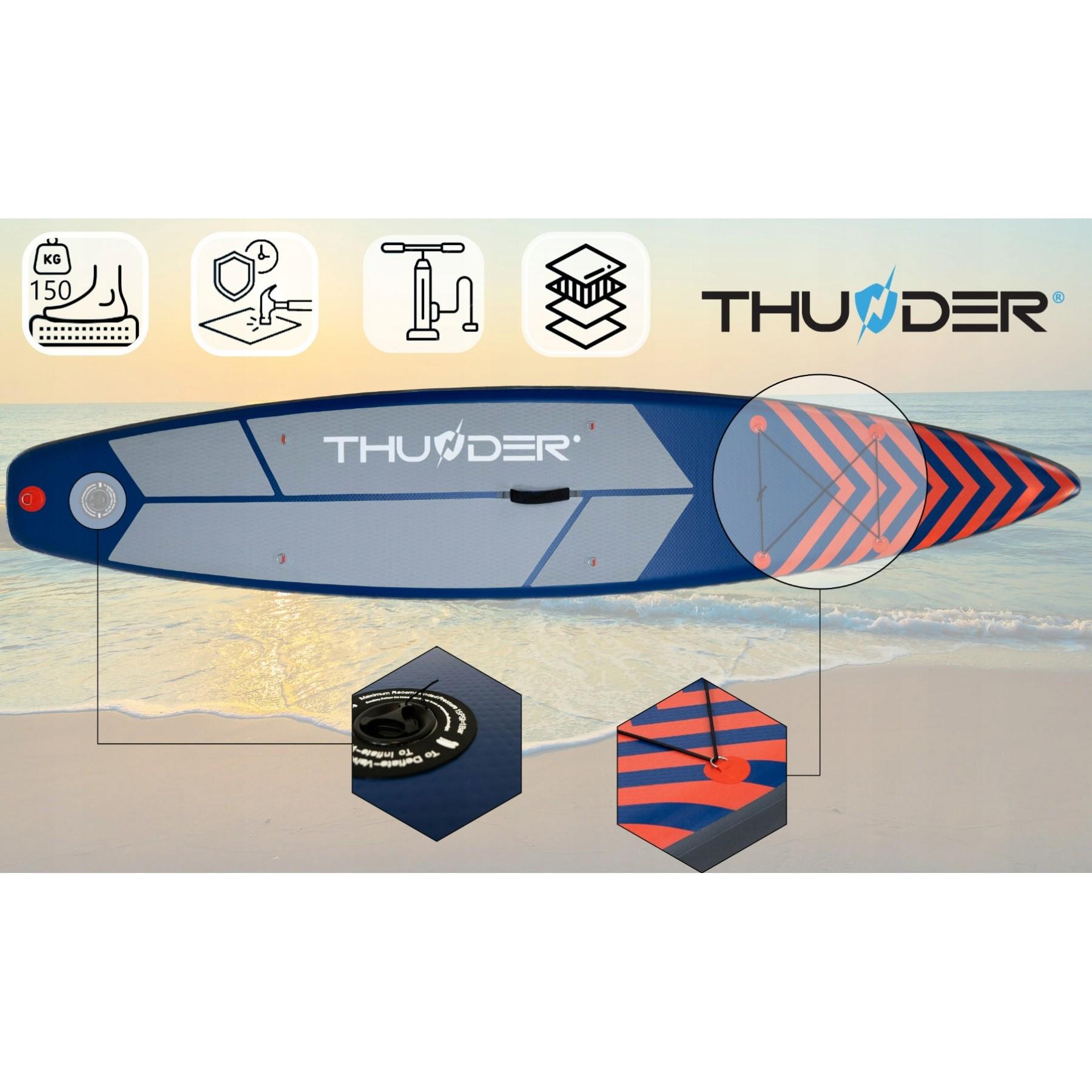 SUP-доска надувная Thunder Steel 365 см с веслом Red - фото 4