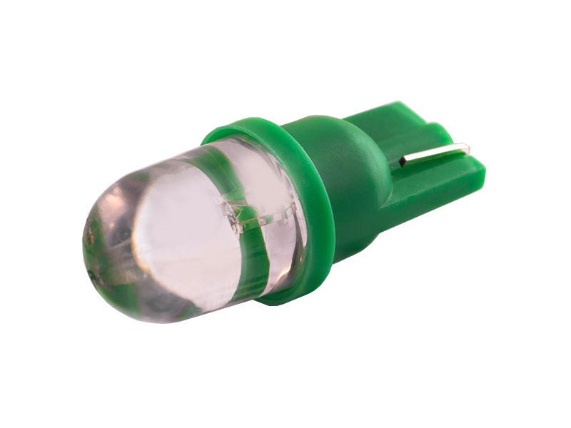 Автомобільна лампа світлодіодна LEDUA T10-1pc круглий LED 24V Зелений (1491)