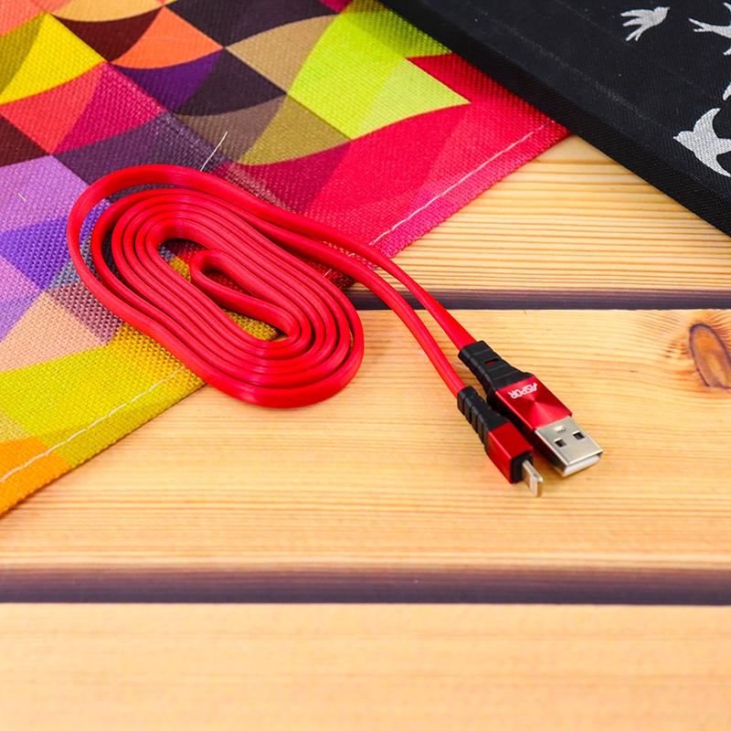 Кабель Aspor A159 Silicone USB-Lightning 2.4 A 1.2 м Красный