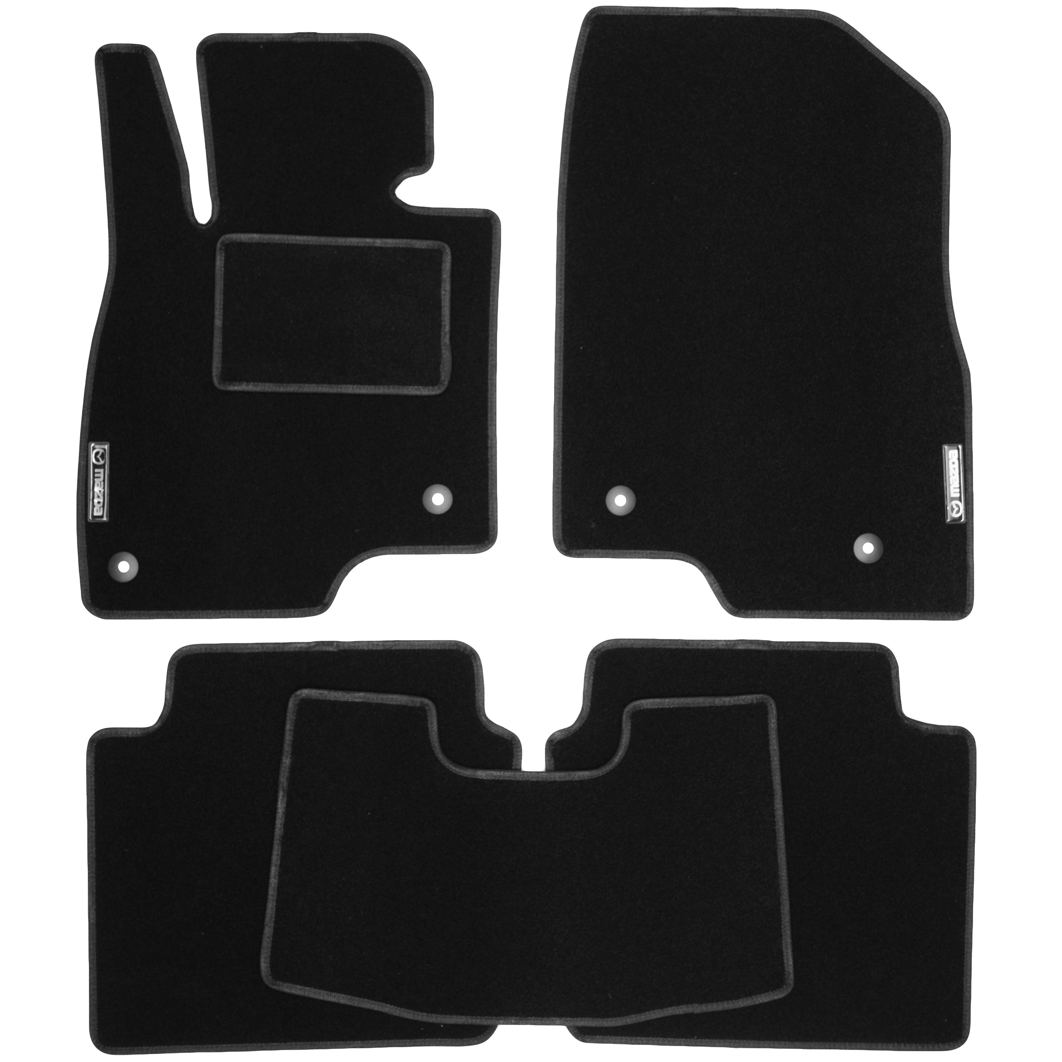 Коврики в салон для Mazda 6 '13-седан текстильные 4 клипсы Черный