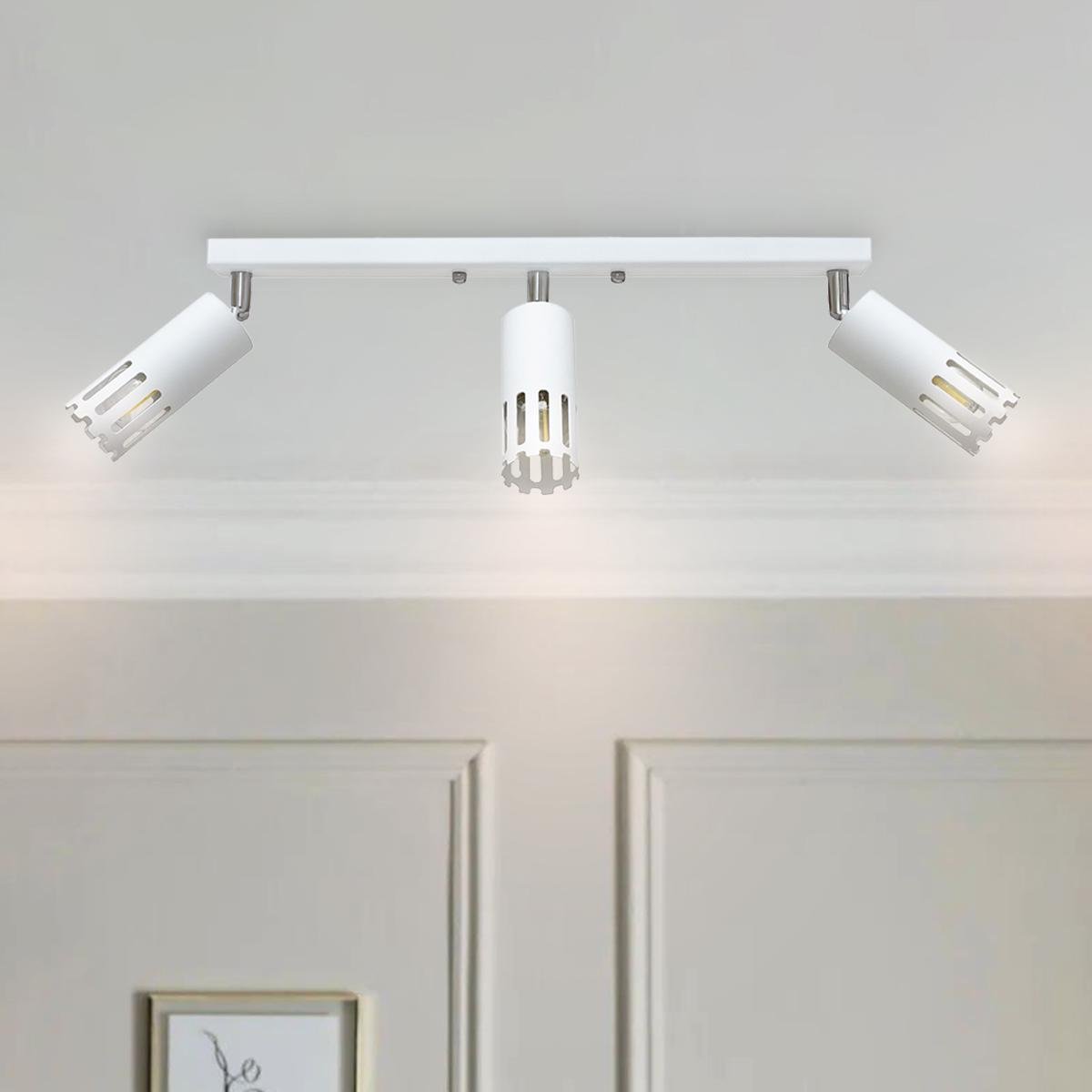 Спот-светильник MSK ELECTRIC Teramo в стиле лофт под три лампы Е27 Белый (NL 180501-3 WH)