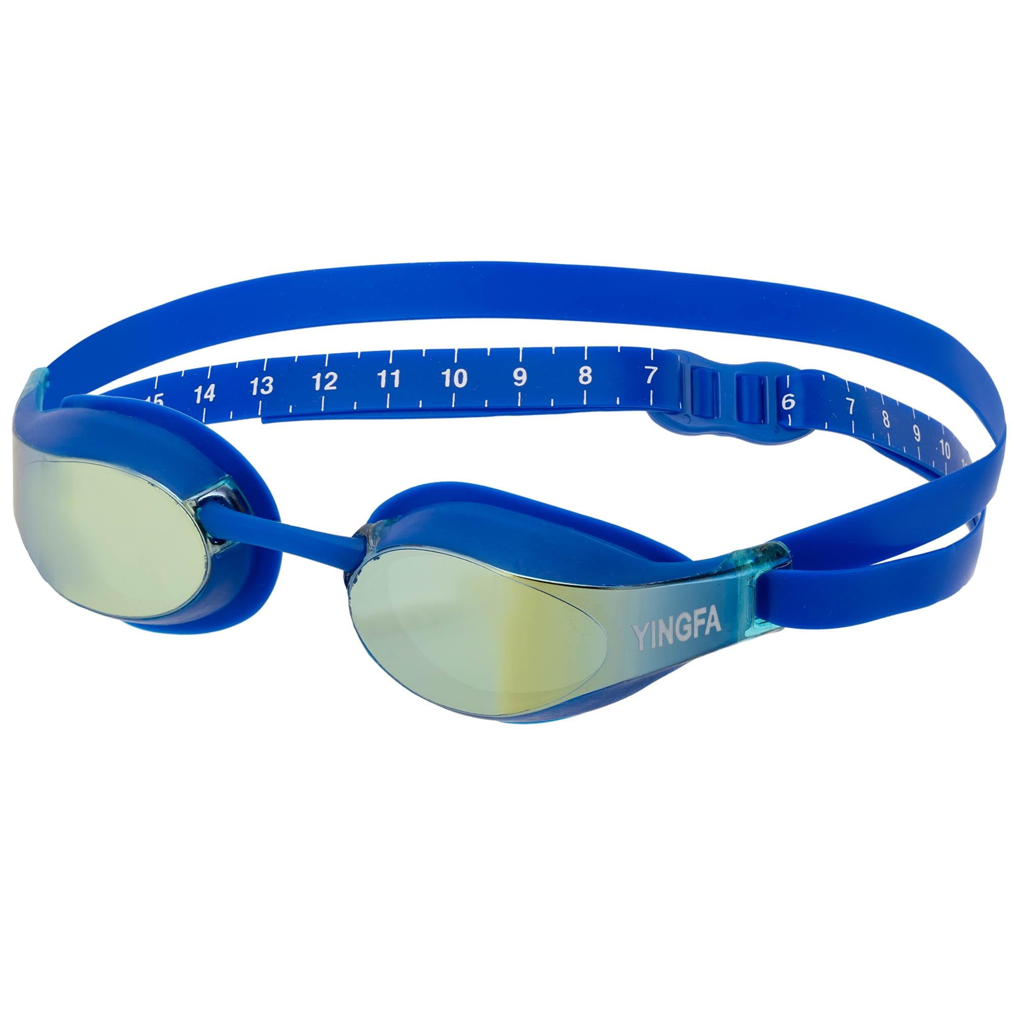 Очки для плавания взрослые YINGFA Y689AF-V радужные линзы Синий (Y689AF-V_Синий)