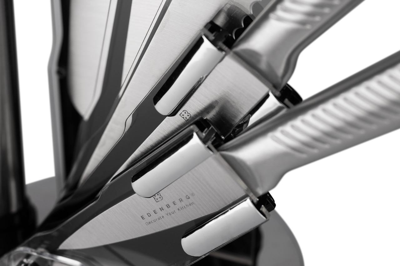 Набір ножів Edenberg 8 пр. з нержавіючої сталі на підставці що обертається (EB-915) - фото 3