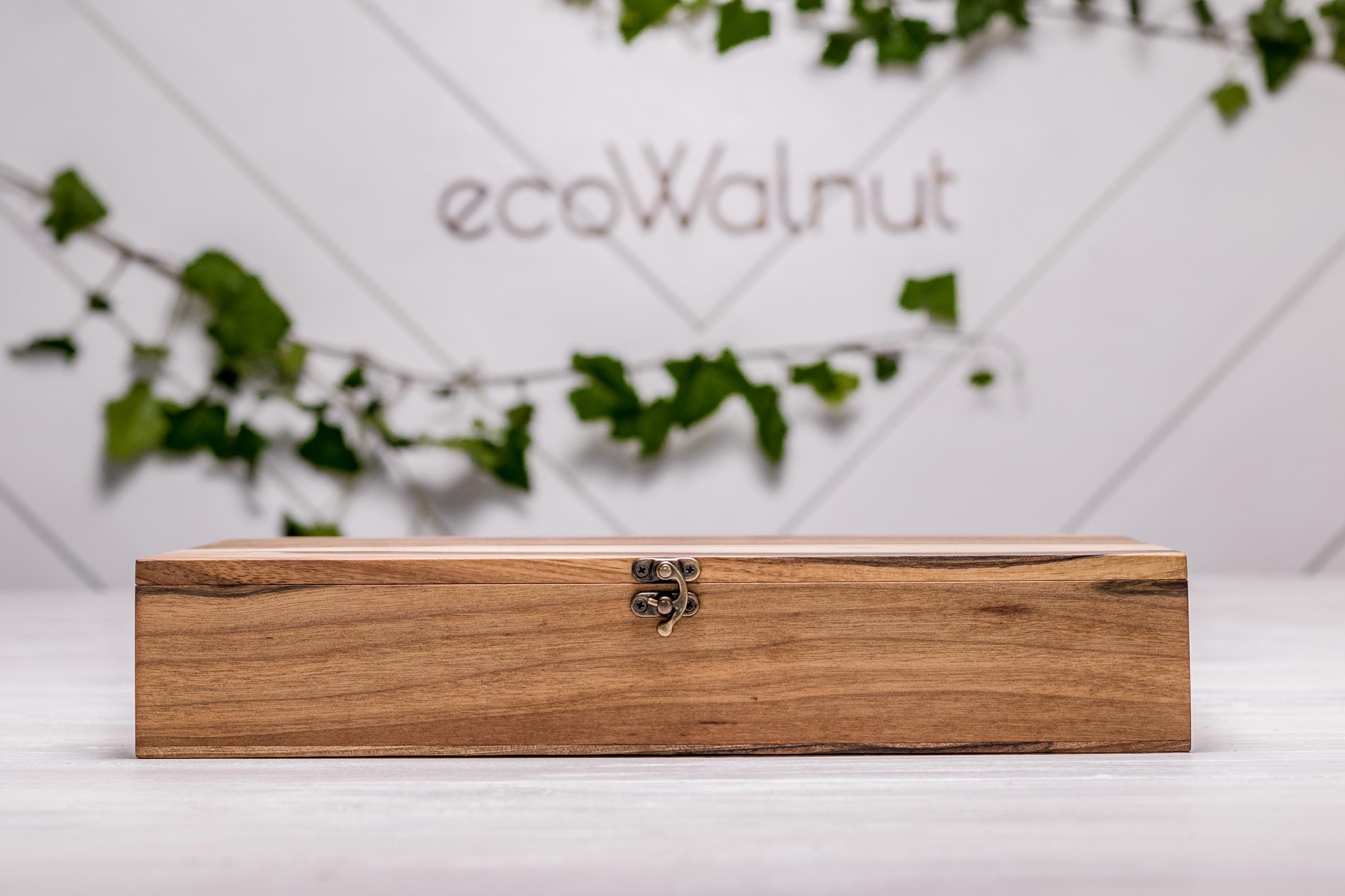 Футляр EcoWalnut для зберігання 6 пар окулярів із дерев'яною кришкою (EB-15.8) - фото 3