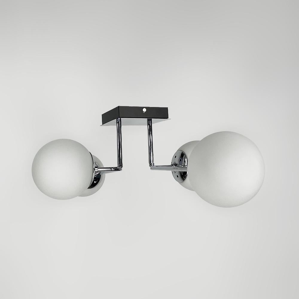 Люстра стельова Lighthouse Молекула LNF-17520/4 CH+WT Хром з білим плафоном - фото 3 Люстра стельова Lighthouse Молекула LNF-17520/4 CH+WT Хром з білим плафоном - фото 3