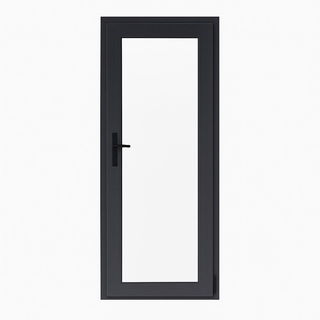 Дверь пластиковая балконная однокамерная Steko с фурнитурой AXOR 2000х850 мм Антрацит