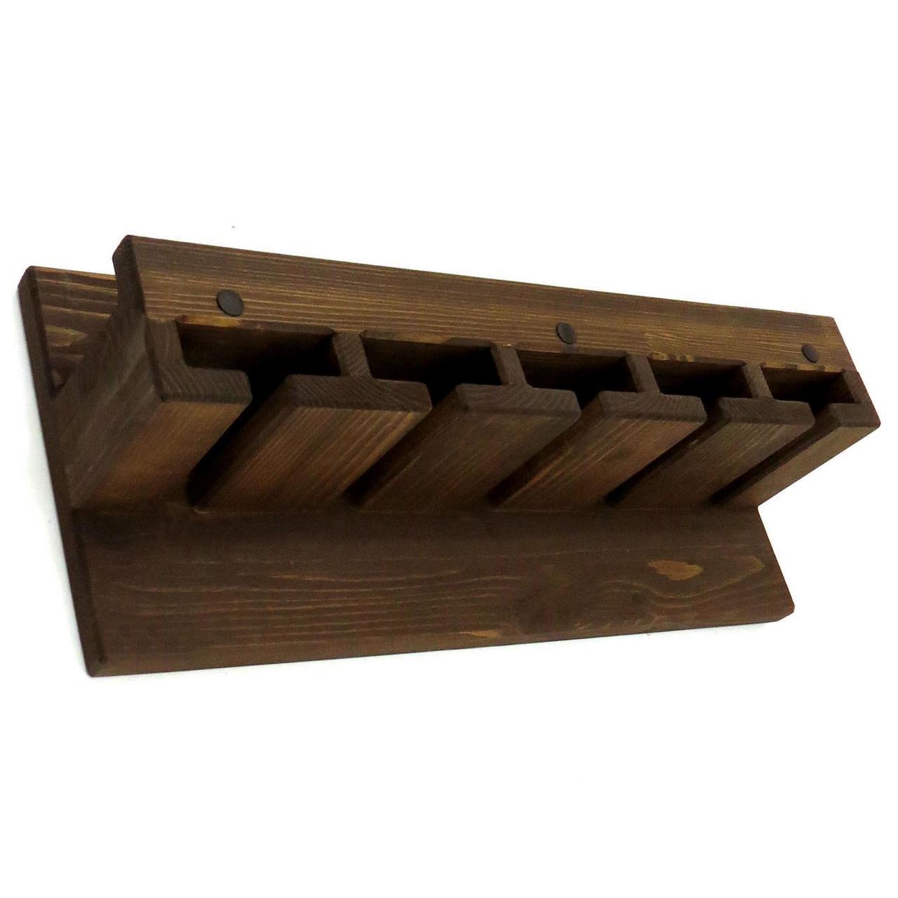 Полка для вина настенная из дерева Нагано Робуста (ПНК-004736)