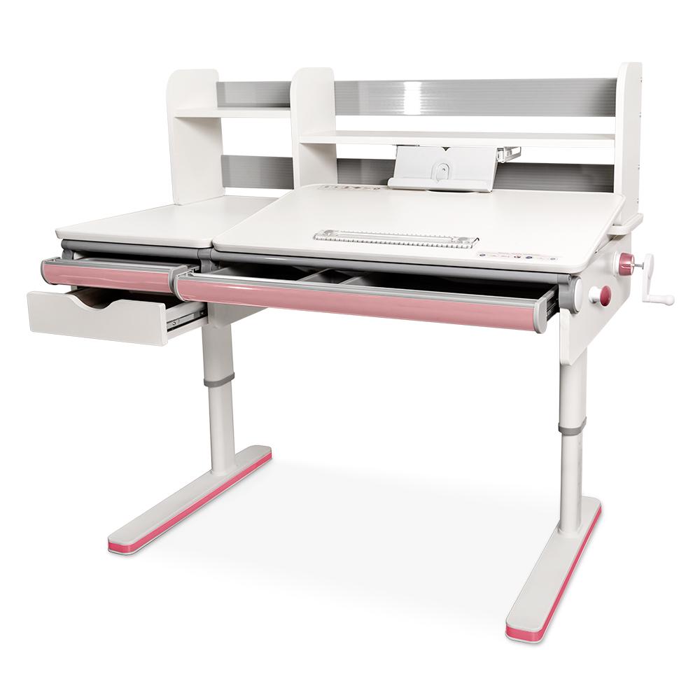 Шкільна ергономічна дитяча парта трансформер Mealux Montreal Multicolor з полицею Білий (BD-670 W/MC з полицею) - фото 4 Шкільна ергономічна дитяча парта трансформер Mealux Montreal Multicolor з полицею Білий (BD-670 W/MC з полицею) - фото 4