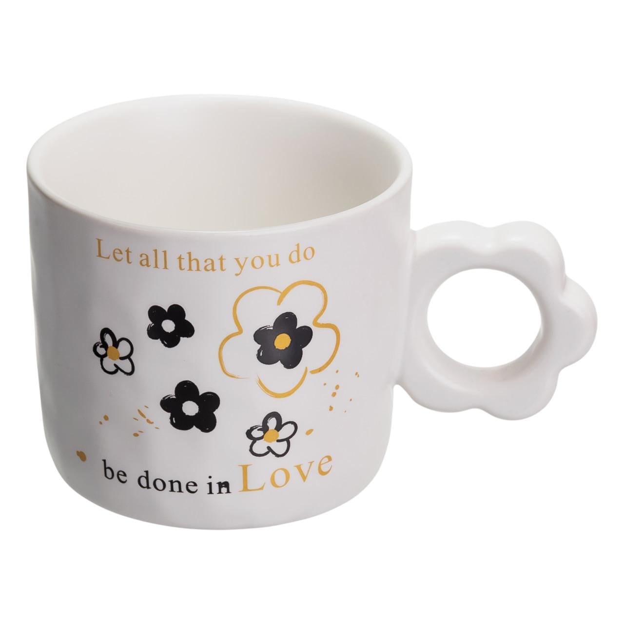 Чашка фарфоровая Light House Be done in Love LG-30168 WT 250 мл Белый
