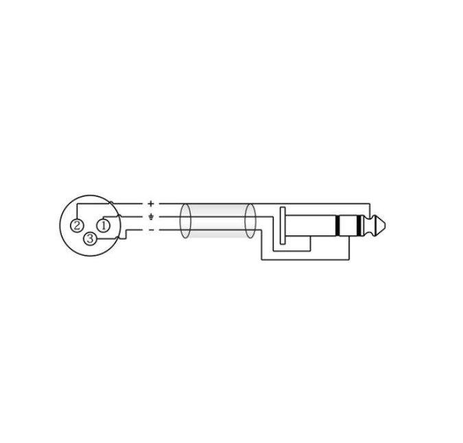 Аудиокабель балансный Roxtone SMX-J220-L1 Jack 6.3 stereo XLR Female 1 м - фото 3