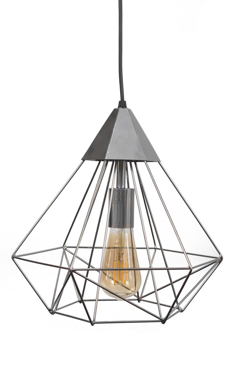Подвесной светильник MSK ELECTRIC Crystal в стиле лофт под лампу Е27 Хром (NL 0538 CR) - фото 3