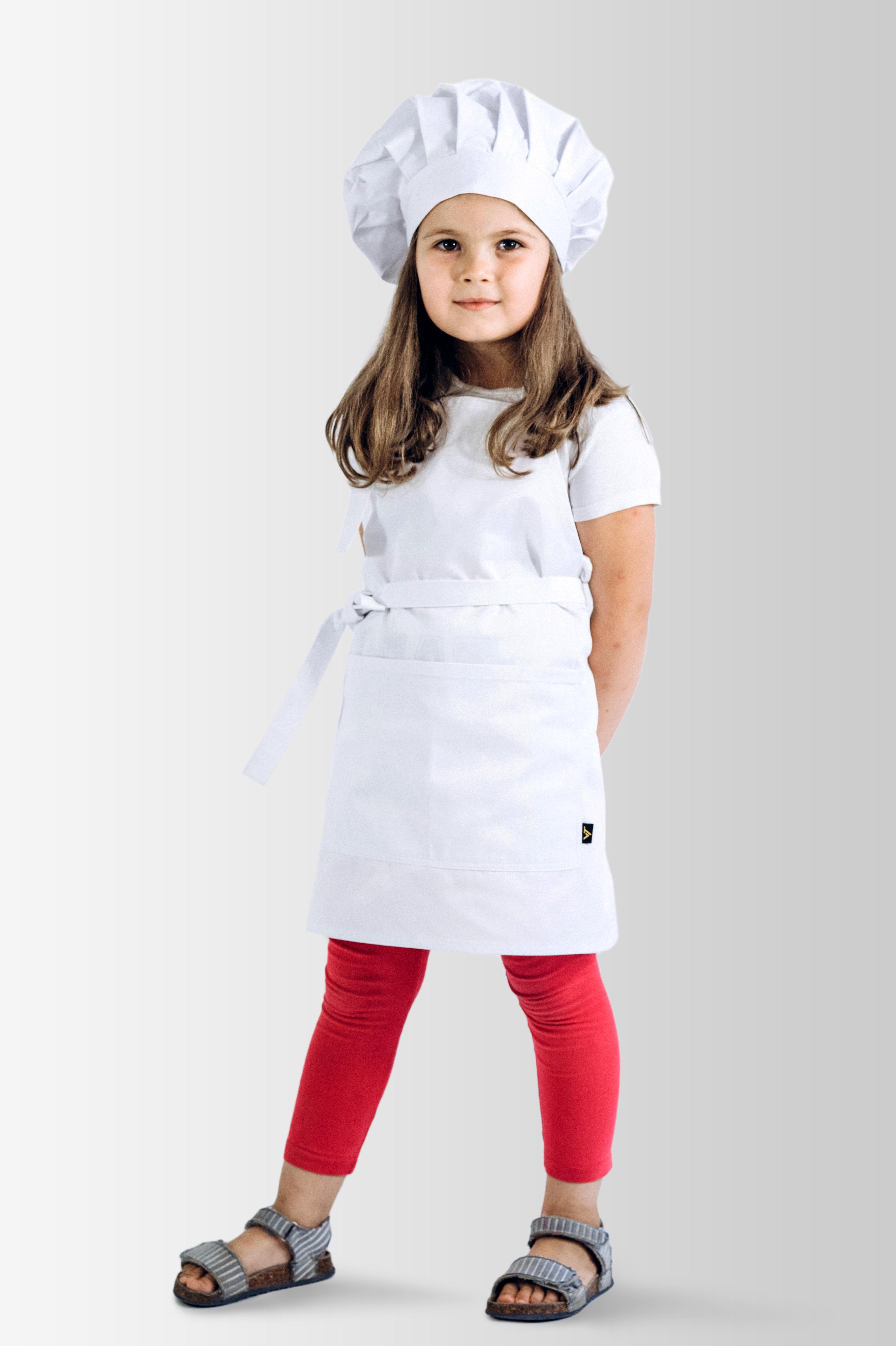 Фартук детский + колпак Vsetex Latte Kids 5-7 лет Белый (7233275)