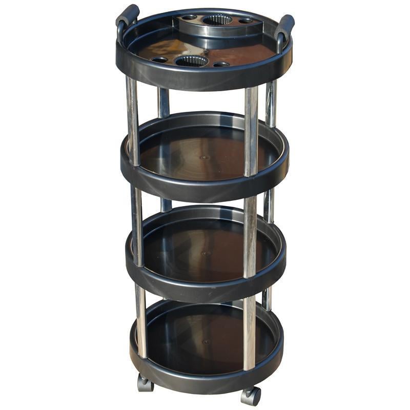 Візок для перукаря на 4 полички Чорний (Tds-03)