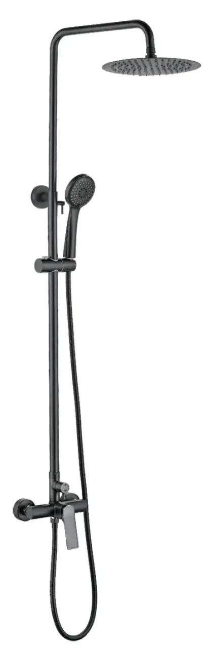 Система душова Lamber 178-12 BLACK зі змішувачем для ванни Чорний (178-12 Black)