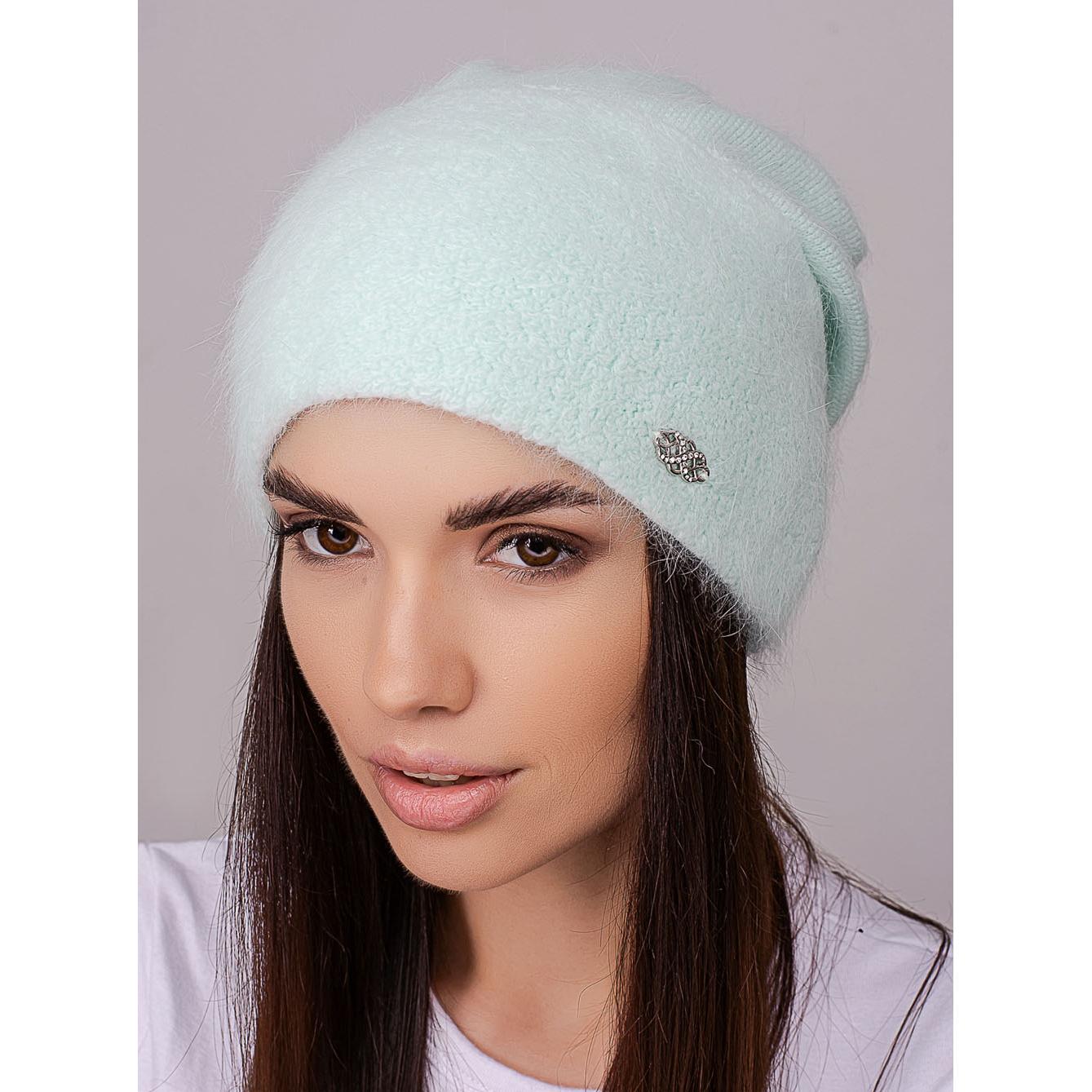 Шапка женская Leks АФИНА ангорная двойная с отворотом сзади сцепленная one size Мятный (251390) - фото 1 Шапка женская Leks АФИНА ангорная двойная с отворотом сзади сцепленная one size Мятный (251390) - фото 1