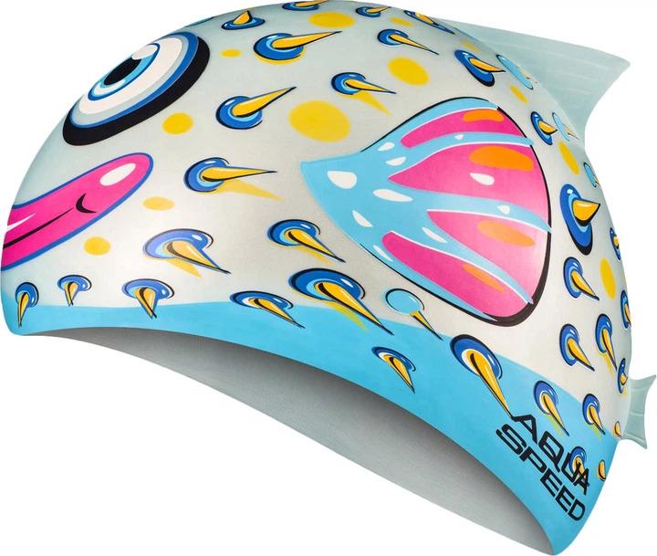 Шапка для плавания Aqua Speed ZOO FISH 8691 115-02-fish Дет OSFM Серый (5908217686916)