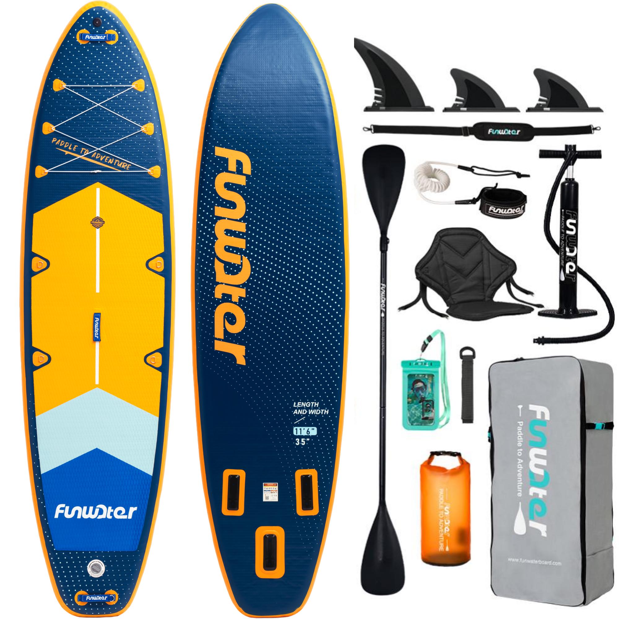 SUP-доска надувная Funwater Paddleboard Blue11"6 10в1 350x90x15 см - фото 4 SUP-доска надувная Funwater Paddleboard Blue11"6 10в1 350x90x15 см - фото 4