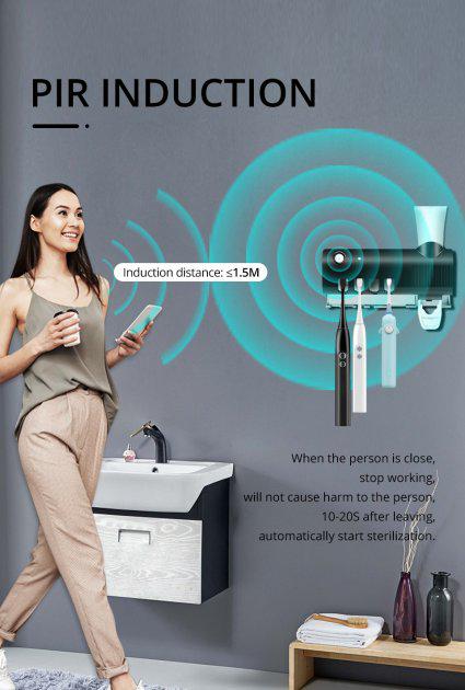 Диспенсер-дозатор для зубной пасты и щеток Toothbrush sterilizer W-020 автоматический ультрафиолетовый - фото 7 Диспенсер-дозатор для зубной пасты и щеток Toothbrush sterilizer W-020 автоматический ультрафиолетовый - фото 7