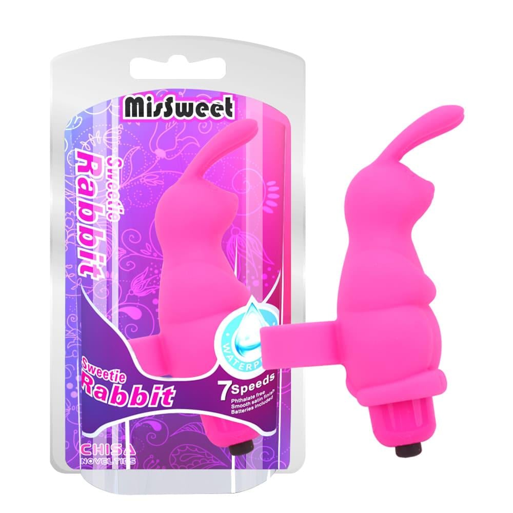Вибратор кролик для клитора на палец Chisa Mis Sweet Sweetie Rabbit Розовый (332211 /CN-371332211)
