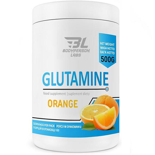 Глютамін для спорту Bodyperson Labs Glutamine 500 г 100 порцій Orange