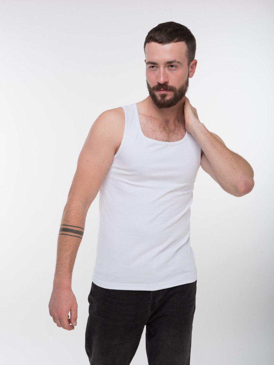 Майка чоловіча XL Білий (21-171) Майка чоловіча XL Білий (21-171)