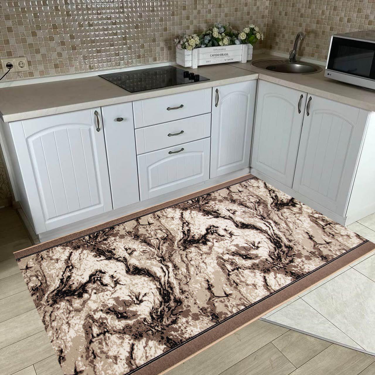 Ковер безворсовый на войлочной основе DAKARIA Print Run Мираж p13 1x1,5 м Бежевый (00-00019246) - фото 7