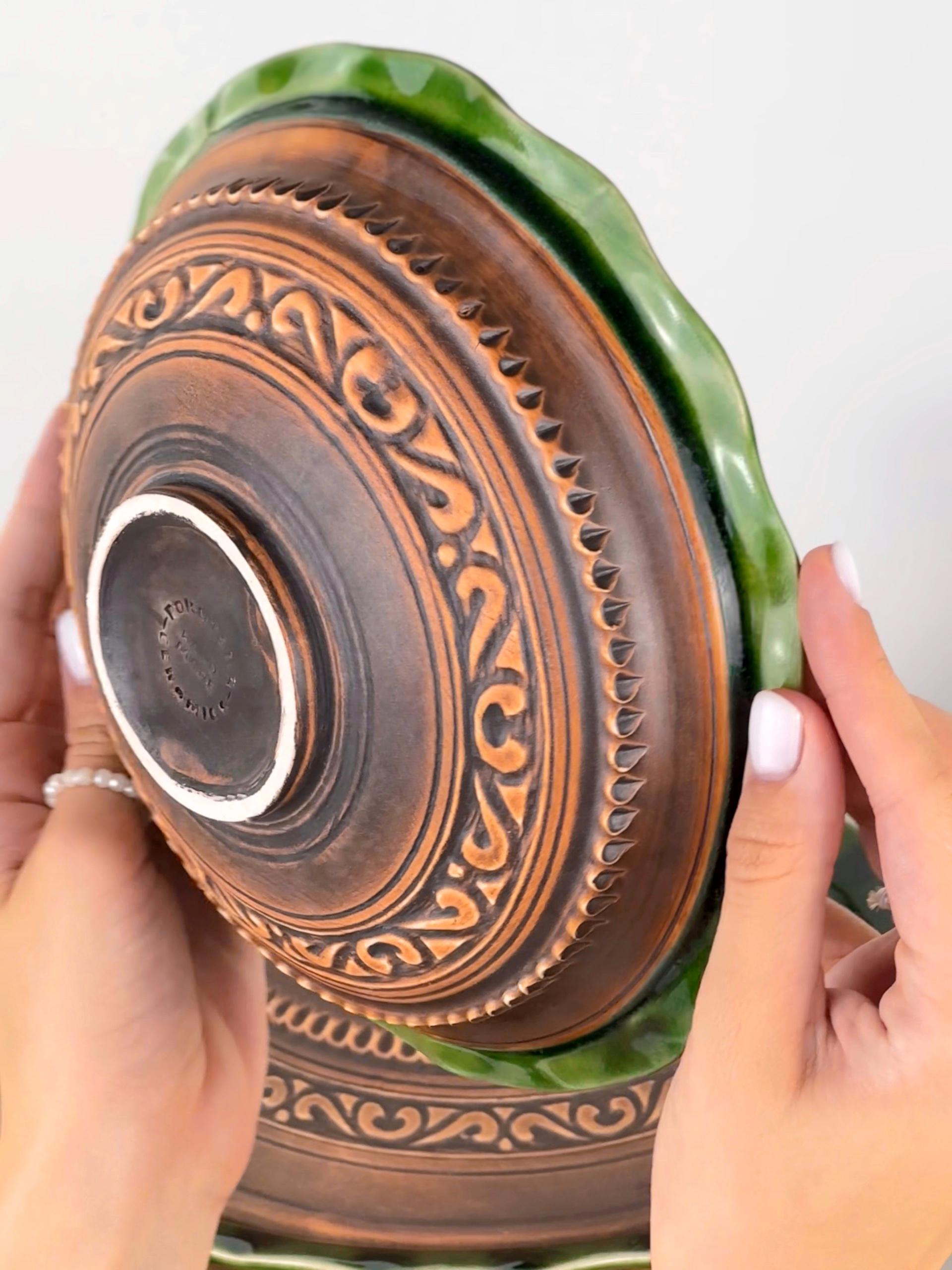 Набор глиняной посуды для подачи страв на 6 человек Гражда Коричневый (17019-11) - фото 2 Набор глиняной посуды для подачи страв на 6 человек Гражда Коричневый (17019-11) - фото 2