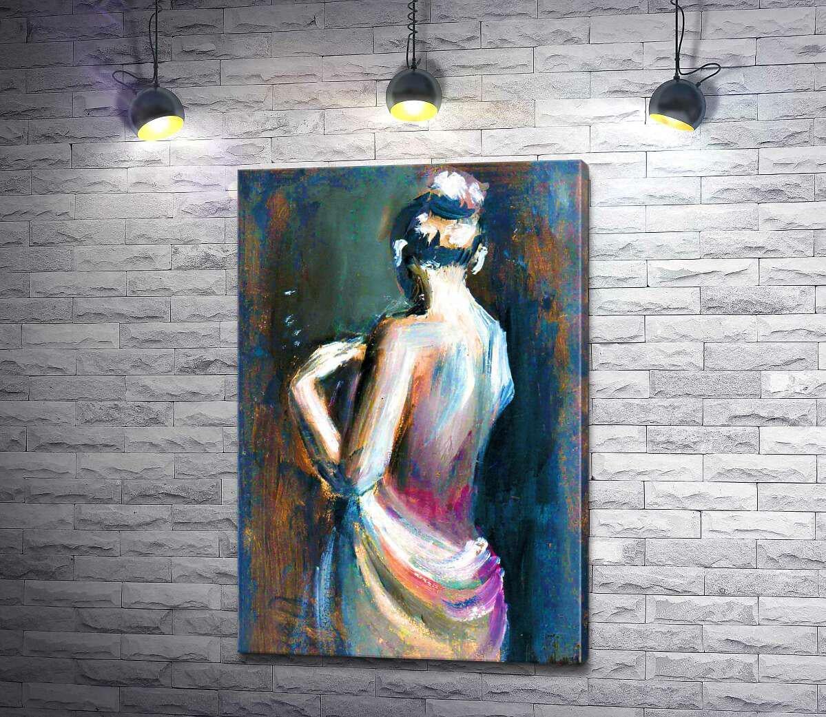 Картина ArtPoster Обнаженная нежность женской спины, подчеркнутая складками ткани 67x100 см Модуль №1 (002070)