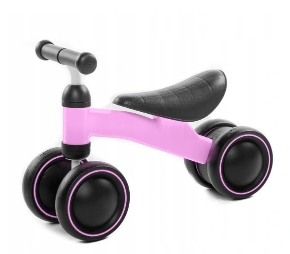 Беговел зі сталевою рамою до 2 років Рожевий (6517397)
