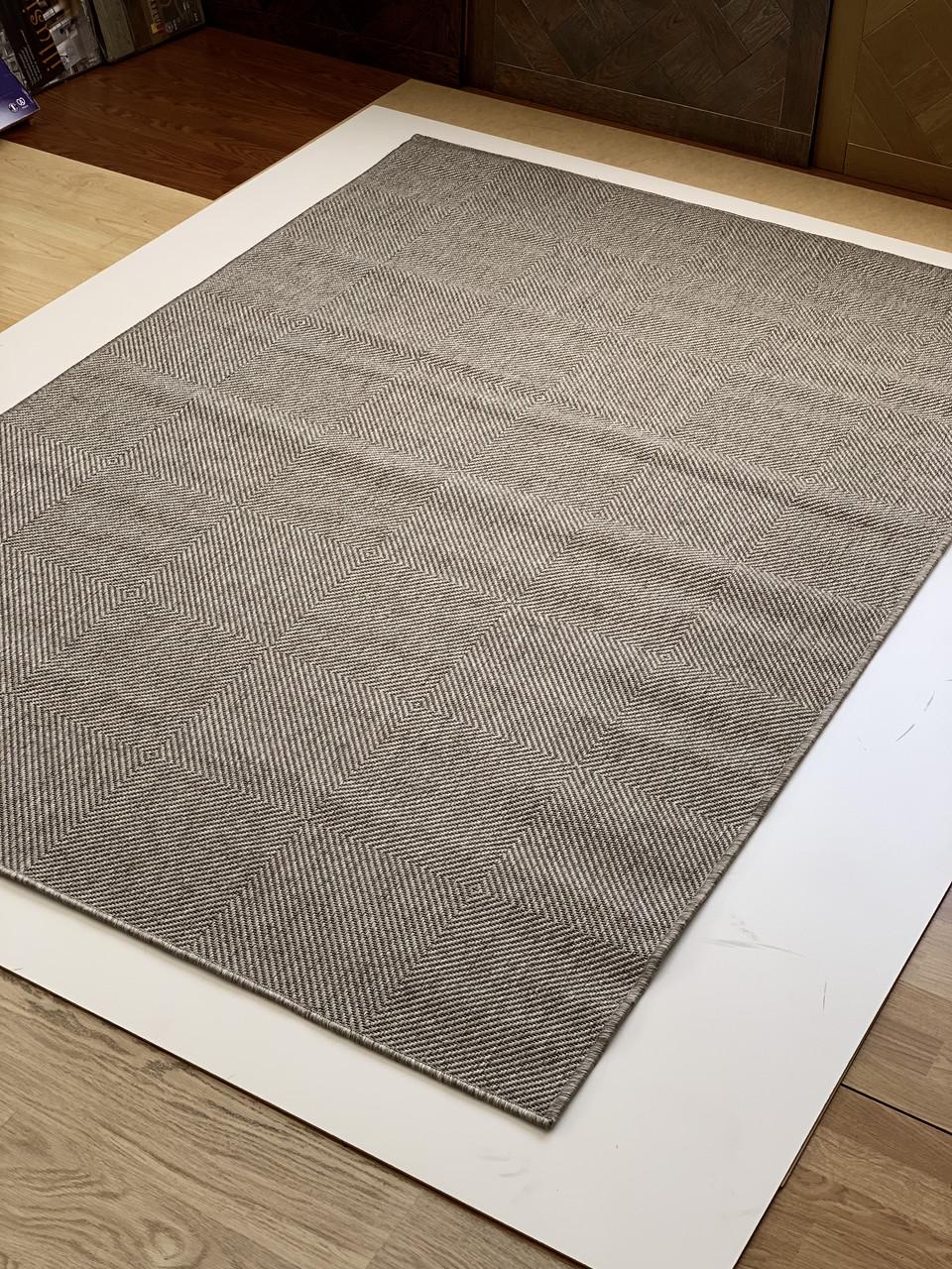 Килим безворсовий абстрактний рогожка прямокутний 80х250 см Бежевий (10030-0101) - фото 6 Килим безворсовий абстрактний рогожка прямокутний 80х250 см Бежевий (10030-0101) - фото 6