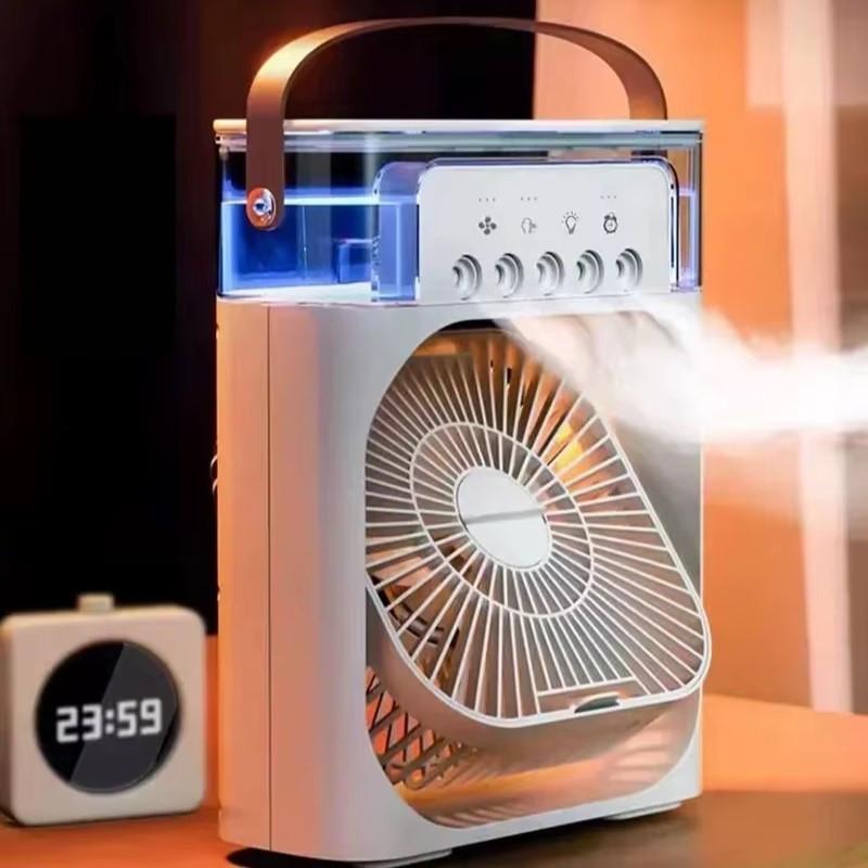 Кондиционер RIAS Air Cooler Fan с увлажнителем воздуха и подсветкой 600ml 10W USB White (3_06229) - фото 5 Кондиционер RIAS Air Cooler Fan с увлажнителем воздуха и подсветкой 600ml 10W USB White (3_06229) - фото 5