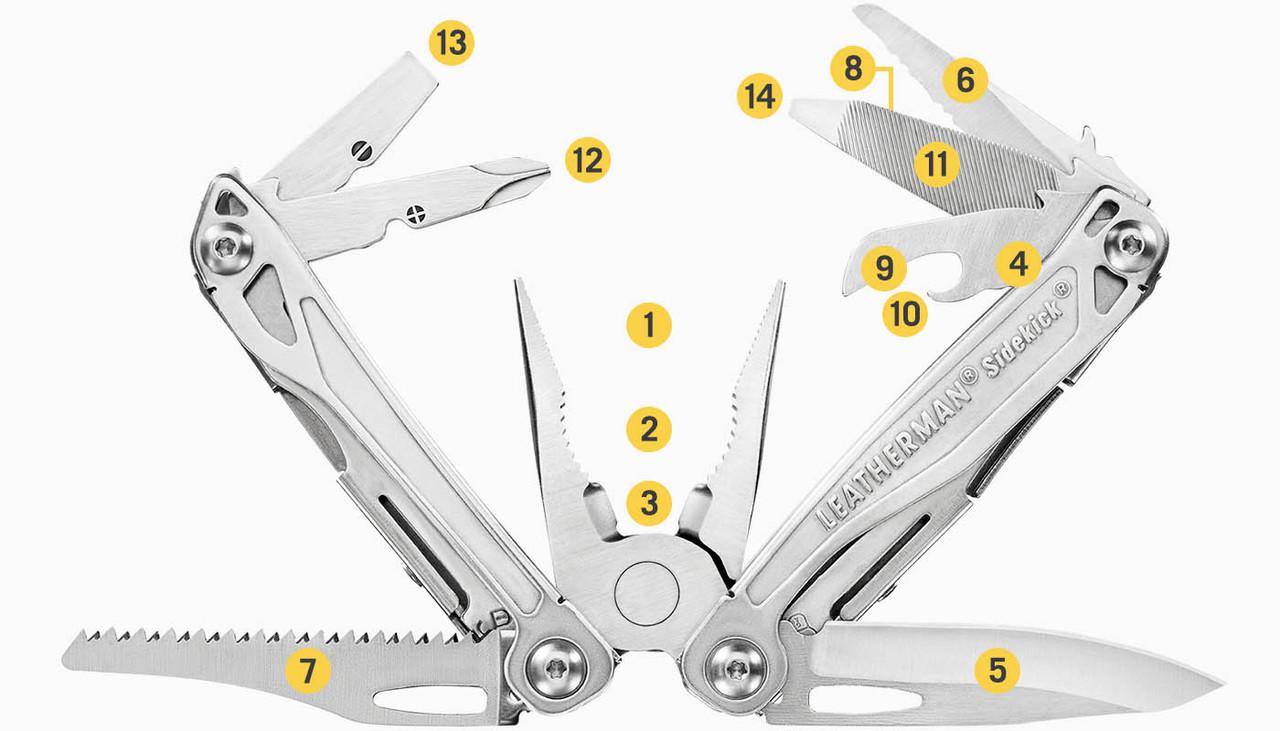 Мультитул Leatherman Sidekick з пружинними плоскогубцями та пилкою в чохлі (000792) - фото 10