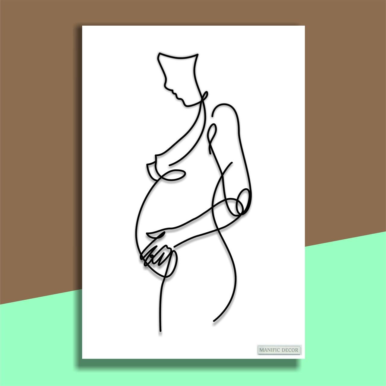 Картина интерьерная абстрактная Manific Decor Manific Decor Pregnancy Беременность 40х60 см Черный (1.059.4060)