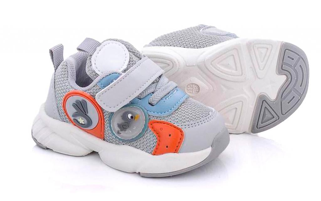 Кроссовки в сетку 2179 р. 20 Серо-оранжевый