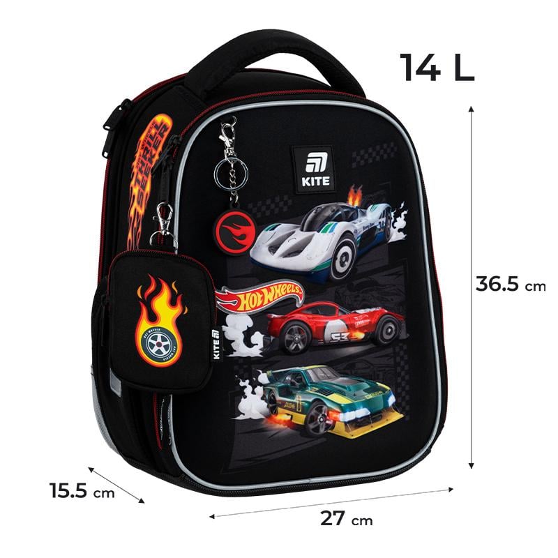 Рюкзак каркасний KITE Education HW25-555S Hot Wheels з ортопедичною спинкою (000995381) - фото 4 Рюкзак каркасний KITE Education HW25-555S Hot Wheels з ортопедичною спинкою (000995381) - фото 4