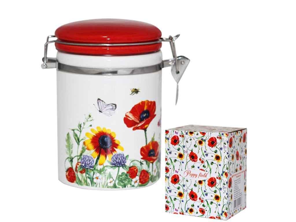 Банка для сыпучих SNT Полевой мак 9,5 см h 11 см 750 мл (756542)