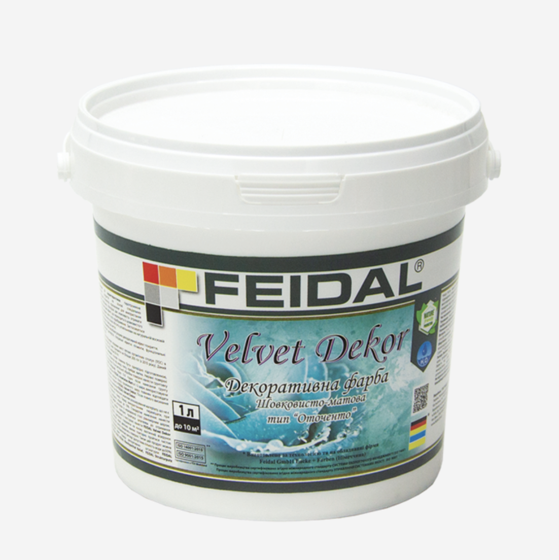 Фарба декоративна інтер'єрна Velvet Dekor 1 л Білий (27581837)