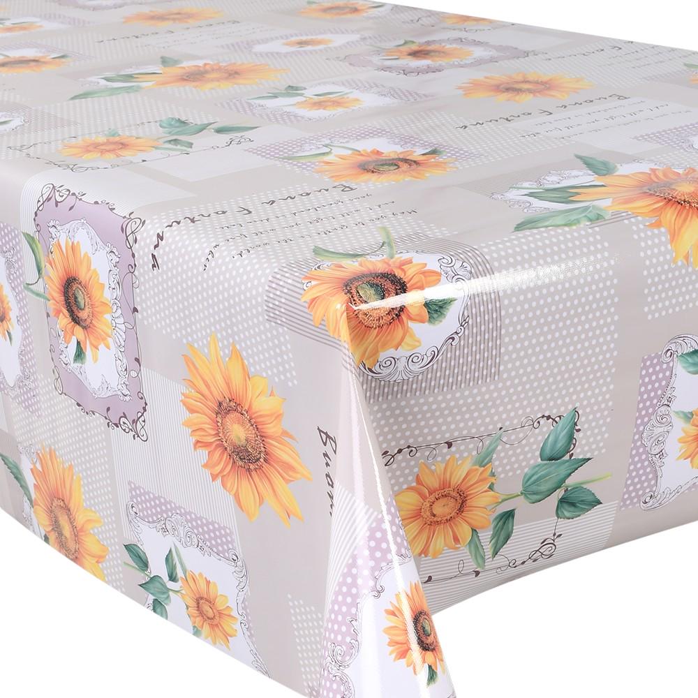 Клеенка на стол Glossy MA-5971 1,37х20 м Бежевый с желтым (34063607)